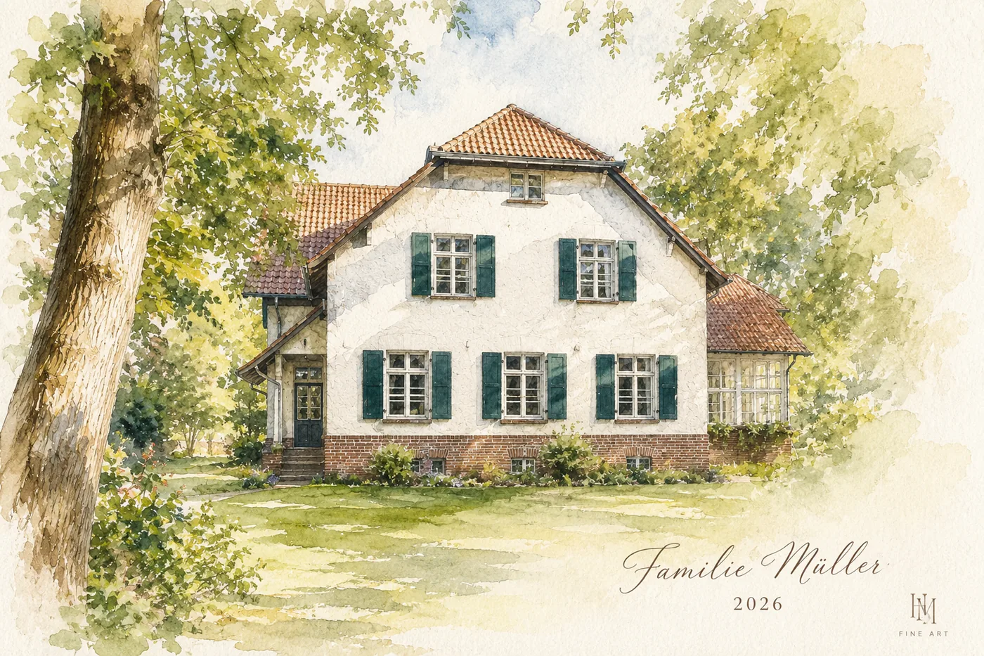 HEIMMALERIE Porträt mit Widmung
